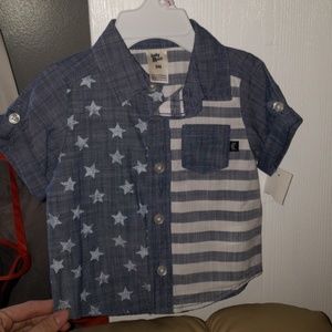 Denim American Flag Shirt